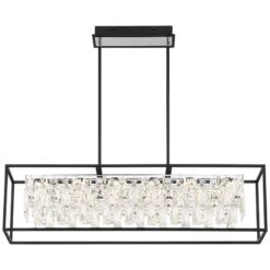 Krisa 35 1/2" Wide Crystal LED Kitchen Island Light Pendant -Golden Lighting Shop krisa 35 and one half inch wide crystal led kitchen island light pendant 78t09views3