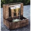 Laguna 31"H Relic Lava LED Outdoor Waterfall Wall Fountain