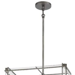 Langen Square 18" Wide Antique Nickel Geometric 8-Light Pendant Light 9 Langen Square 18" Wide Antique Nickel Geometric 8-Light Pendant Light -Golden Lighting Shop langen square 18 inch wide antique nickel geometric 8 light pendant light 813h1views2