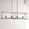 Langen Square 40" Wide Antique Nickel Geometric 8-Light Island Pendant -Golden Lighting Shop langen square 40 inch wide antique nickel geometric 8 light island pendant 95p00cropped