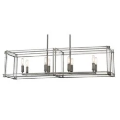 Langen Square 40" Wide Antique Nickel Geometric 8-Light Island Pendant -Golden Lighting Shop langen square 40 inch wide antique nickel geometric 8 light island pendant 95p00views1