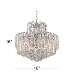 Leya 19" Wide Chrome And Crystal 6-Light Chandelier -Golden Lighting Shop leya 19 inch wide chrome and crystal 6 light chandelier 4j477views3