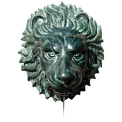 Lion Head 14" High Brass Medallion Wall Fountain -Golden Lighting Shop lion head 14 inch high brass medallion wall fountain 35457