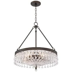 Macey 20 1/4" Wide Traditional Bronze Finish Crystal Chandelier -Golden Lighting Shop macey 20 and one quarter inch wide traditional bronze finish crystal chandelier 15e92views1