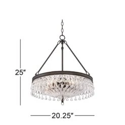 Macey 20 1/4" Wide Traditional Bronze Finish Crystal Chandelier -Golden Lighting Shop macey 20 and one quarter inch wide traditional bronze finish crystal chandelier 15e92views4