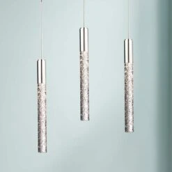 Magic 12"W Polished Nickel 3-Light LED Multi Light Pendant