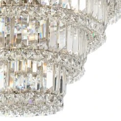 Magnificence Satin Nickel 28 1/2" Wide 21-Light Crystal Chandelier -Golden Lighting Shop magnificence satin nickel 28 and one half inch wide 21 light crystal chandelier 88m28views1