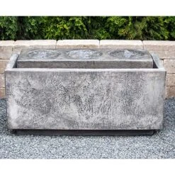 Malibu 17 1/2"H Trevia Graystone LED Outdoor Floor Fountain