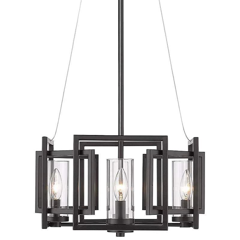 Golden Lighting Marco 16" Wide Matte Black Geometric 4-Light Pendant 4 Golden Lighting Marco 16" Wide Matte Black Geometric 4-Light Pendant - Image 2