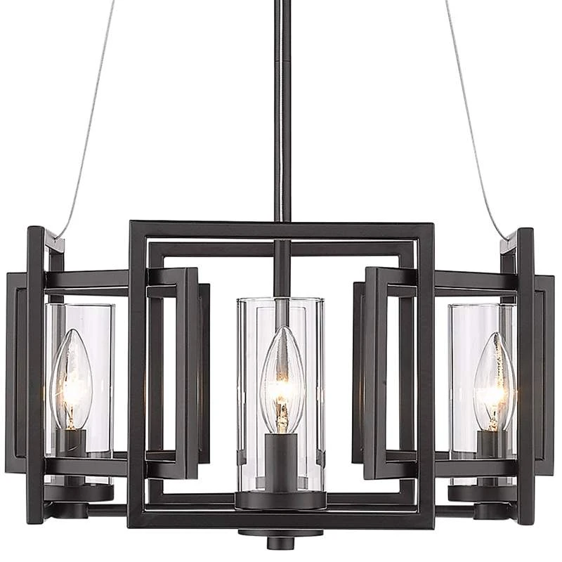 Golden Lighting Marco 16" Wide Matte Black Geometric 4-Light Pendant 6 Golden Lighting Marco 16" Wide Matte Black Geometric 4-Light Pendant - Image 4