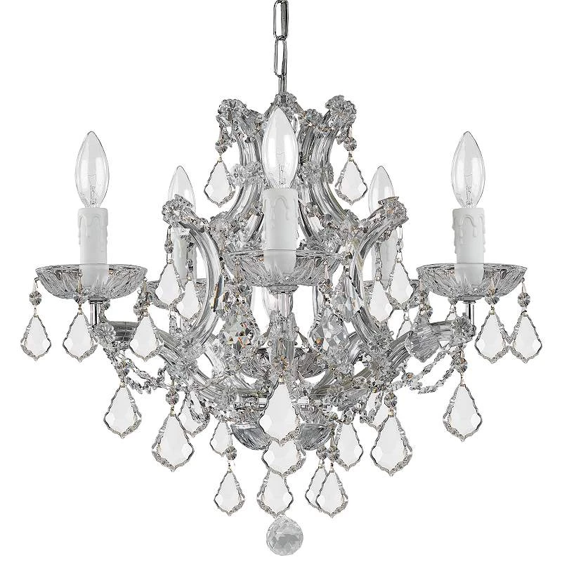 Maria Theresa 20" Wide Polished Chrome 6-Light Chandelier 4 Maria Theresa 20" Wide Polished Chrome 6-Light Chandelier - Image 2