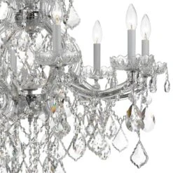 Maria Theresa 28" Wide Polished Nickel 9-Light Chandelier -Golden Lighting Shop maria theresa 28 inch wide polished nickel 9 light chandelier 74t70views1