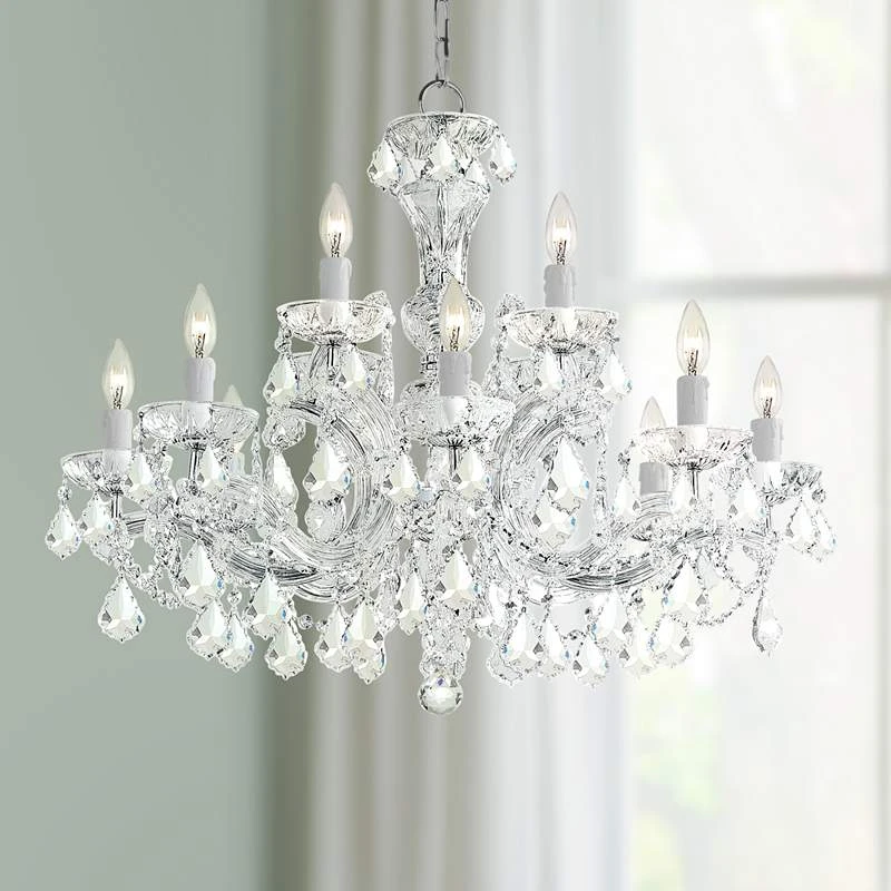 Maria Theresa 29" Wide Polished Chrome 12-Light Chandelier 3 Maria Theresa 29" Wide Polished Chrome 12-Light Chandelier
