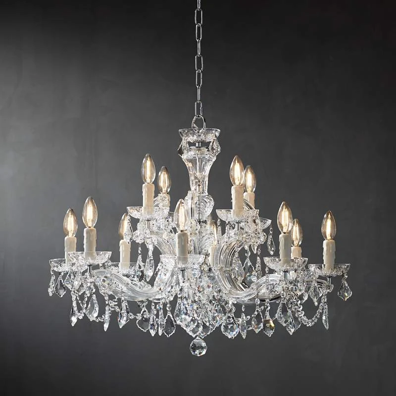 Maria Theresa 29" Wide Polished Chrome 12-Light Chandelier 6 Maria Theresa 29" Wide Polished Chrome 12-Light Chandelier - Image 4