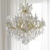 Maria Theresa 35" Wide 19-Light Gold And Crystal Chandelier -Golden Lighting Shop maria theresa 35 inch wide 19 light gold and crystal chandelier 1k260cropped