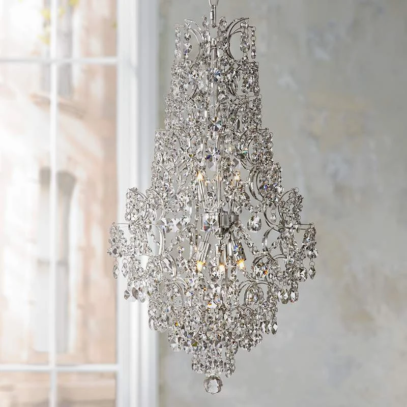 Marilyn 18 1/4" Wide Chrome And Crystal Chandelier 3 Marilyn 18 1/4" Wide Chrome And Crystal Chandelier