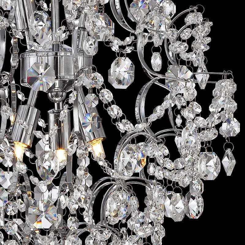 Marilyn 18 1/4" Wide Chrome And Crystal Chandelier 5 Marilyn 18 1/4" Wide Chrome And Crystal Chandelier - Image 3