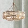 Marquise Crystal 33" Wide Ant Silver Pendant Light With Fan -Golden Lighting Shop marquise crystal 33 inch wide ant silver pendant light with fan 87w04cropped