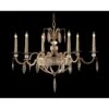 Marquise Crystal 36"W Antique Silver Leaf 6-Light Chandelier -Golden Lighting Shop marquise crystal 36 inchw antique silver leaf 6 light chandelier 9f442