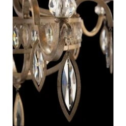 Marquise Crystal 36"W Antique Silver Leaf 6-Light Chandelier -Golden Lighting Shop marquise crystal 36 inchw antique silver leaf 6 light chandelier 9f442views1