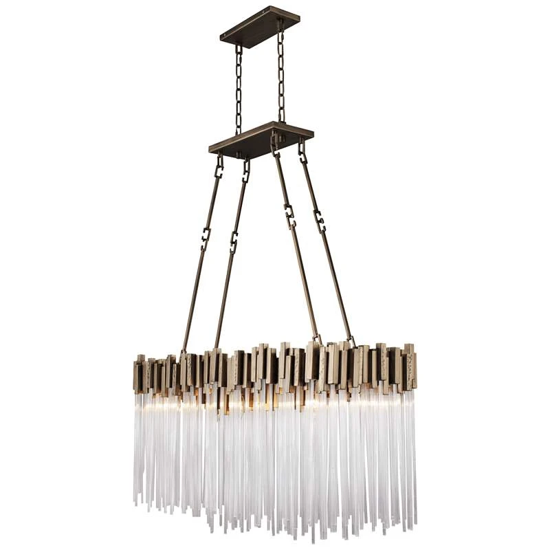 Matrix 36 1/2" Wide Havana Gold 6-Light Kitchen Island Light Pendant 3 Matrix 36 1/2" Wide Havana Gold 6-Light Kitchen Island Light Pendant