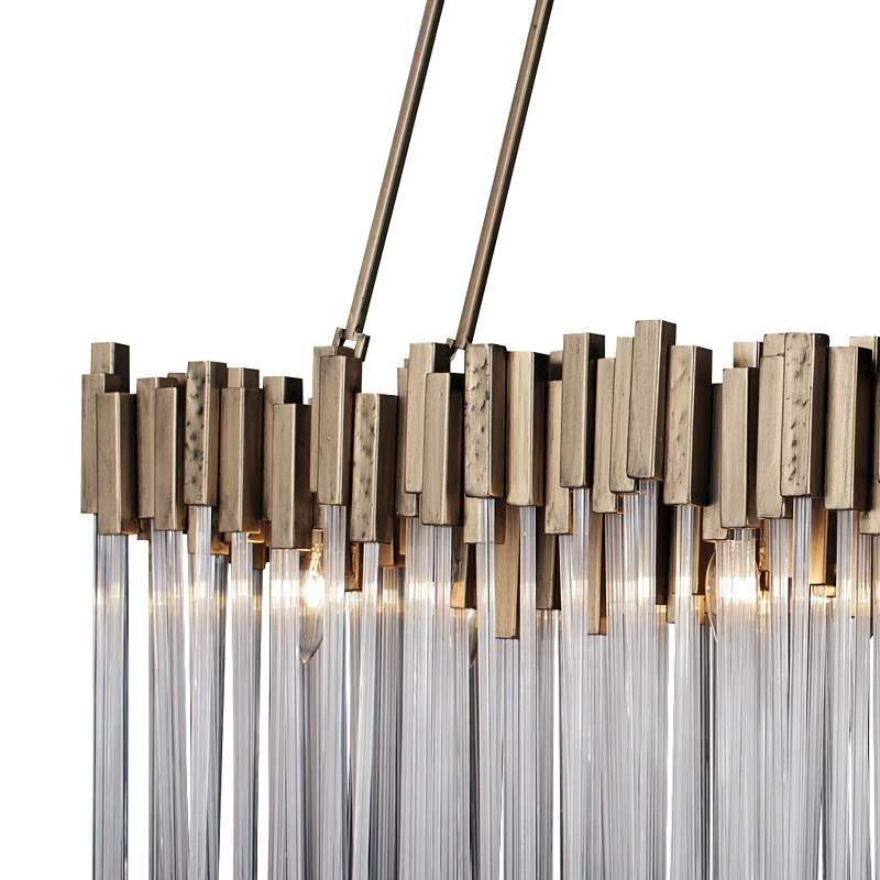 Matrix 36 1/2" Wide Havana Gold 6-Light Kitchen Island Light Pendant 5 Matrix 36 1/2" Wide Havana Gold 6-Light Kitchen Island Light Pendant - Image 3