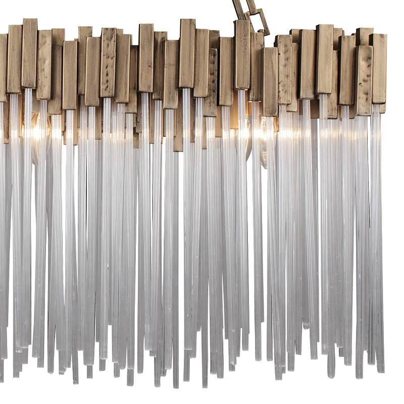 Matrix 36 1/2" Wide Havana Gold 6-Light Kitchen Island Light Pendant 6 Matrix 36 1/2" Wide Havana Gold 6-Light Kitchen Island Light Pendant - Image 4