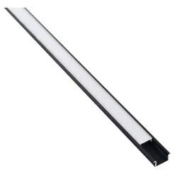 Mauer 98.42"W Black Rectangular Channel Rail For Strip Light