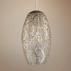 Maxim Arabesque 13" Wide Golden Silver Pendant Light