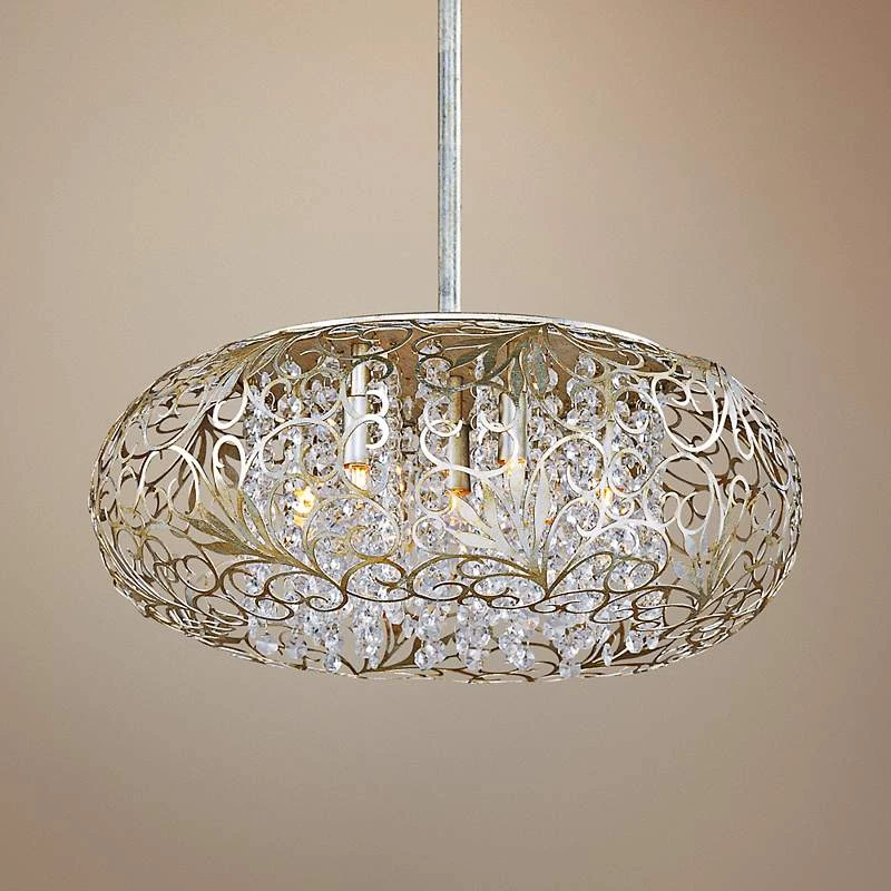 Maxim Arabesque 18" Wide Golden Silver Pendant Light 4 Maxim Arabesque 18" Wide Golden Silver Pendant Light - Image 2