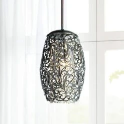 Maxim Arabesque 6 1/2" Wide Oil Rubbed Bronze Mini Pendant
