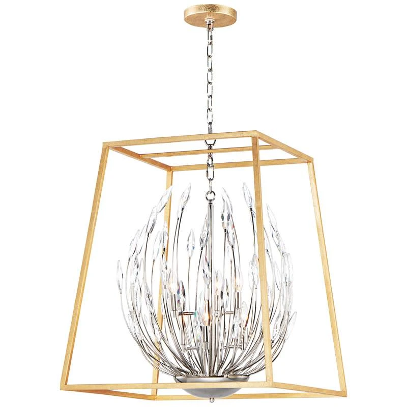Maxim Bouquet 24 1/2"W Gold And Nickel Foyer Pendant Light 4 Maxim Bouquet 24 1/2"W Gold And Nickel Foyer Pendant Light - Image 2