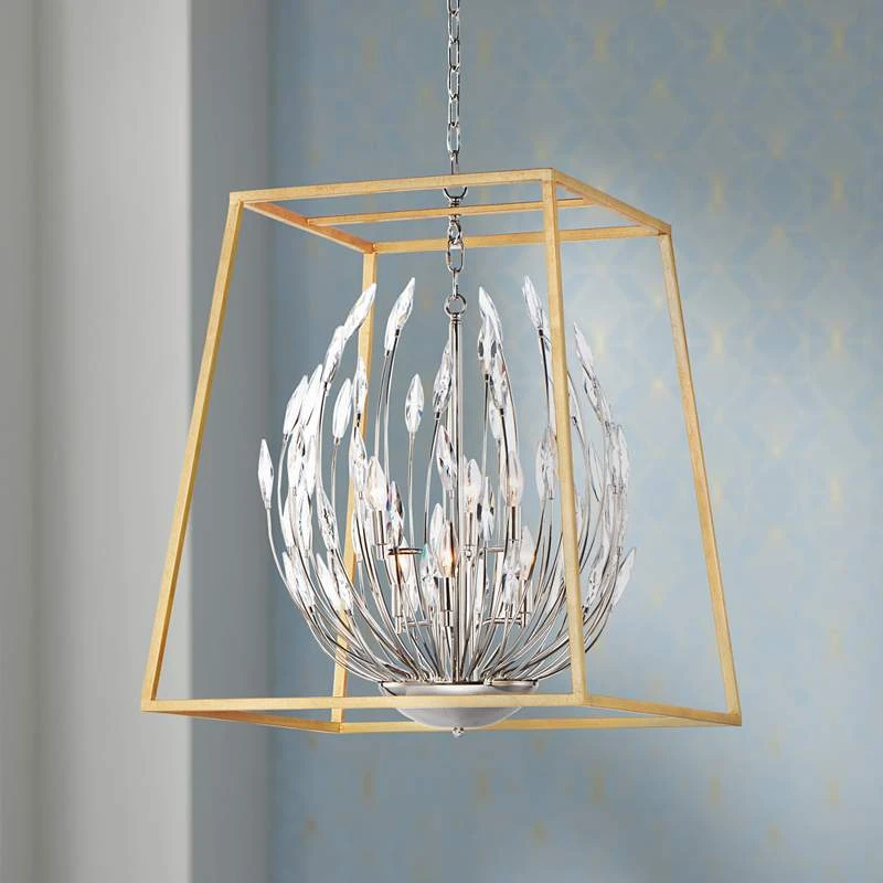 Maxim Bouquet 24 1/2"W Gold And Nickel Foyer Pendant Light 3 Maxim Bouquet 24 1/2"W Gold And Nickel Foyer Pendant Light
