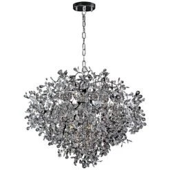 Maxim Comet 35" Wide Chrome And Crystal Chandelier -Golden Lighting Shop maxim comet 35 inch wide chrome and crystal chandelier v3346