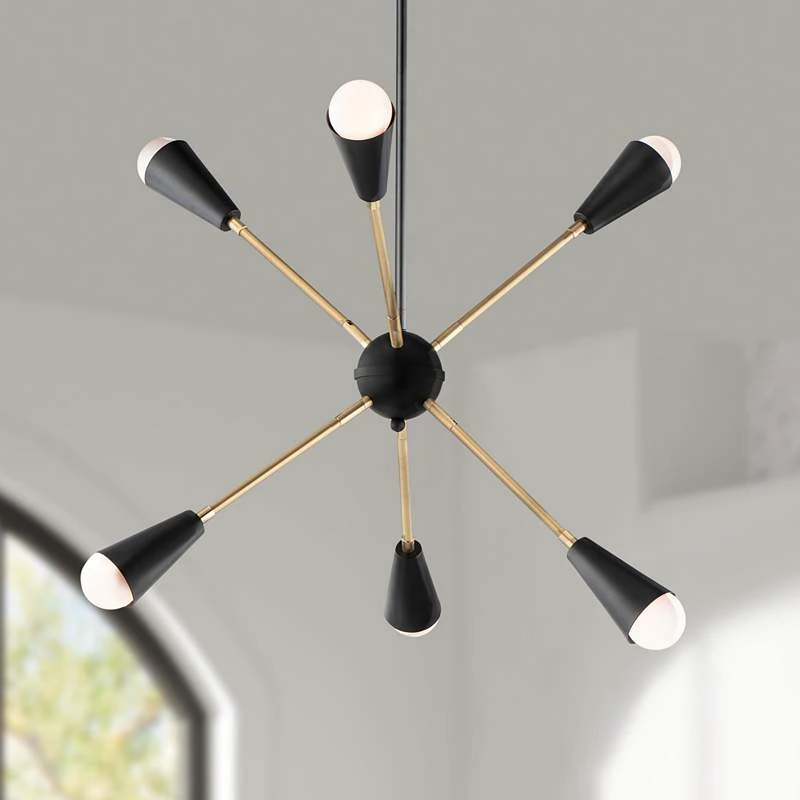 Maxim Lovell 26" Wide Black 6-Light LED Pendant Light 3 Maxim Lovell 26" Wide Black 6-Light LED Pendant Light
