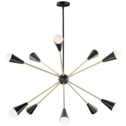 Maxim Lovell 32" Wide Black 10-Light LED Pendant Light