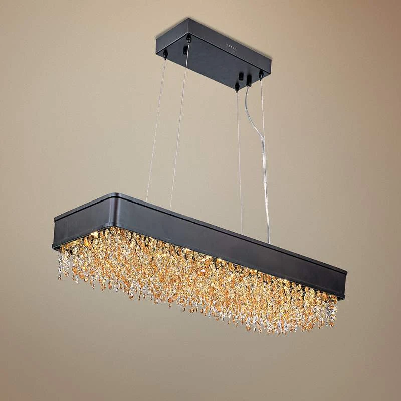 Maxim Mystic 32"W Bronze LED Kitchen Island Light Pendant 3 Maxim Mystic 32"W Bronze LED Kitchen Island Light Pendant