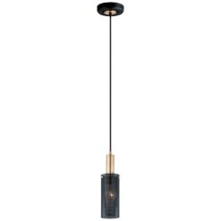 Maxim Perf 3 1/2" Wide Black Mini Pendant Light