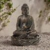 Meditating 27 1/2" High Bronze Seated Buddha Fountain -Golden Lighting Shop meditating 27 and one half inch high bronze seated buddha fountain v7990cropped
