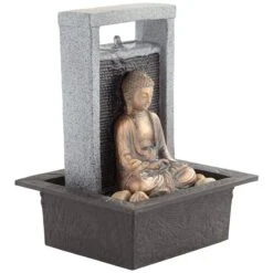 Meditating Buddha 11" High Tabletop Fountain -Golden Lighting Shop meditating buddha 11 inch high tabletop fountain 79r79views3