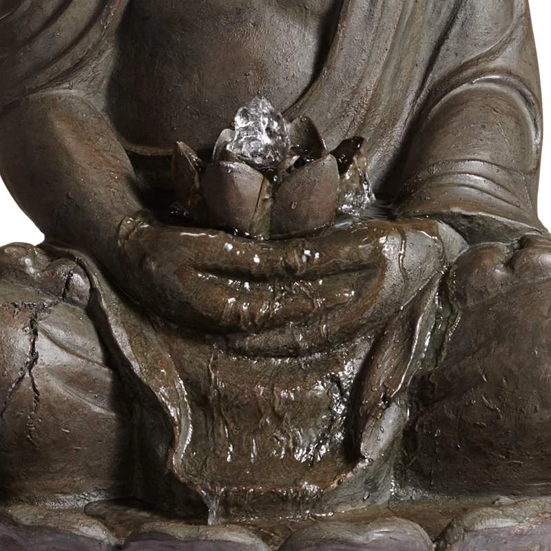 Meditating Buddha 33 1/2" High Indoor-Outdoor Water Fountain 7 Meditating Buddha 33 1/2" High Indoor-Outdoor Water Fountain - Image 5