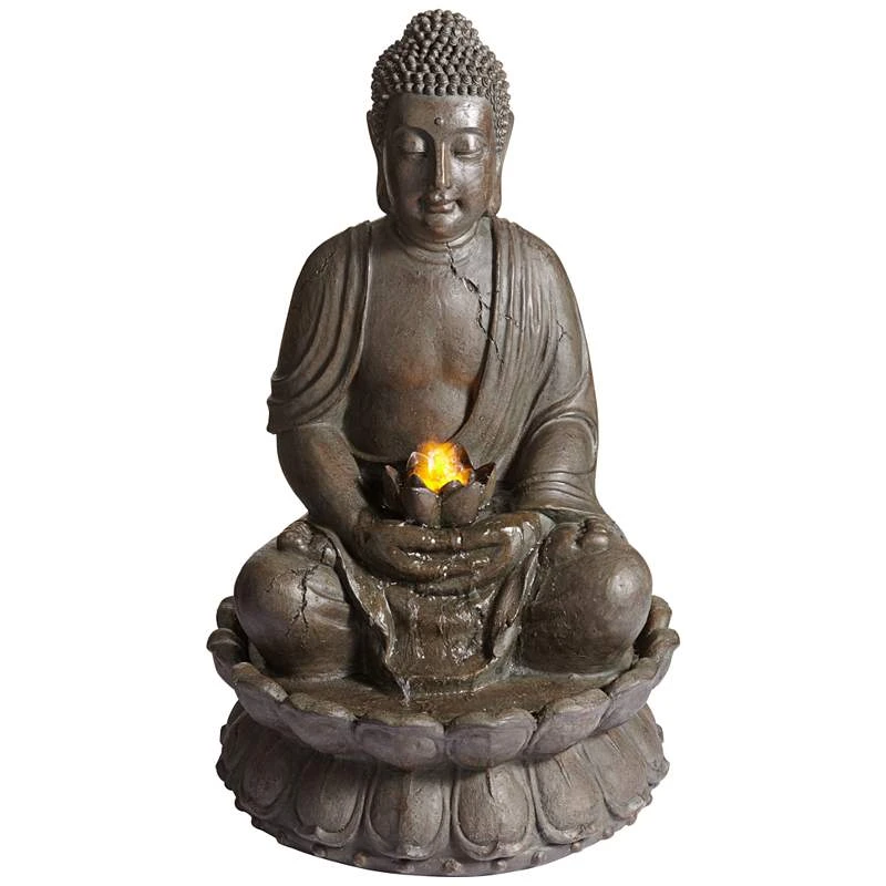Meditating Buddha 33 1/2" High Indoor-Outdoor Water Fountain 8 Meditating Buddha 33 1/2" High Indoor-Outdoor Water Fountain - Image 6