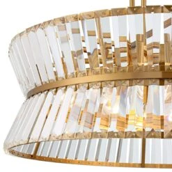 Melwick 28" Wide Soft Gold Crystal 12-Light Pendant -Golden Lighting Shop melwick 28 inch wide soft gold crystal 12 light pendant 301p1views1