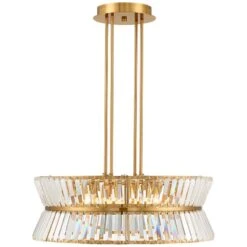 Melwick 28" Wide Soft Gold Crystal 12-Light Pendant -Golden Lighting Shop melwick 28 inch wide soft gold crystal 12 light pendant 301p1views4