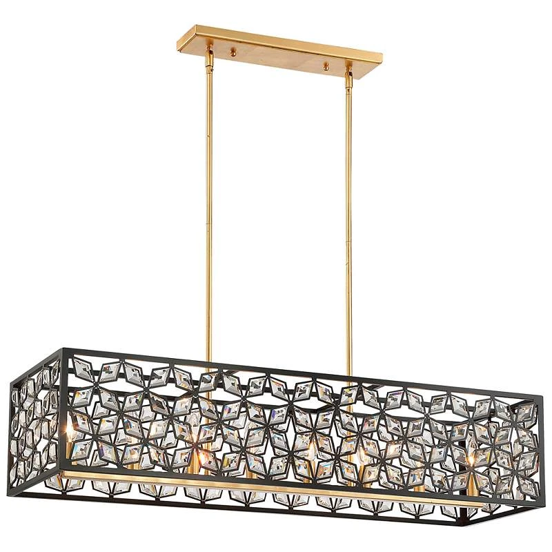 Metropolitan Brookcrest 39 1/4" Wide Crystal Kitchen Island Light 4 Metropolitan Brookcrest 39 1/4" Wide Crystal Kitchen Island Light - Image 2