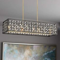 Metropolitan Brookcrest 39 1/4" Wide Crystal Kitchen Island Light