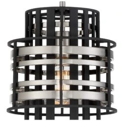 Metropolitan Presten 10" Wide Coal Black Mini Pendant Light -Golden Lighting Shop metropolitan presten 10 inch wide coal black mini pendant light 95t62views1