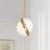Michael Berman Brut 7" Wide Modern Brass Mini-Pendant Light -Golden Lighting Shop michael berman brut 7 inch wide modern brass mini pendant light 375n1cropped