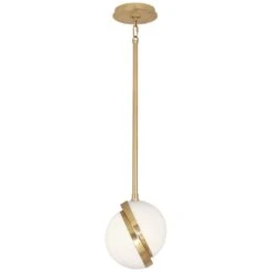 Michael Berman Brut 7" Wide Modern Brass Mini-Pendant Light -Golden Lighting Shop michael berman brut 7 inch wide modern brass mini pendant light 375n1views3