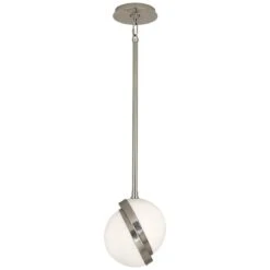 Michael Berman Brut 7" Wide Polished Nickel Mini-Pendant Light -Golden Lighting Shop michael berman brut 7 inch wide polished nickel mini pendant light 791m0views3
